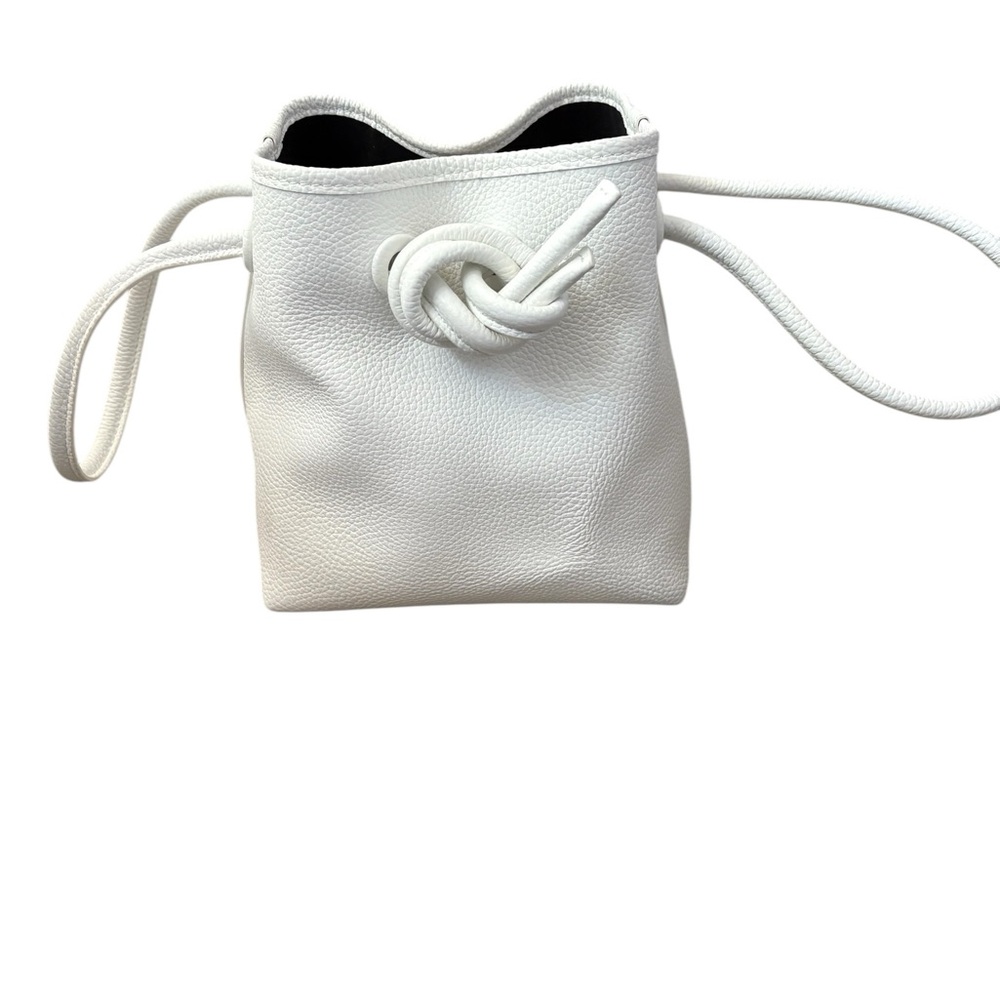 Vasic NY Leather Bond Collection Drawstring Knott Bucket Shoulder/Crossbody Bag